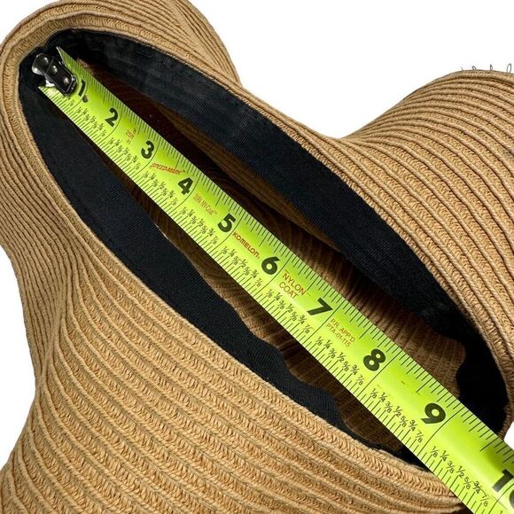 Vintage Straw Brim Hat O/S - Picture 5 of 7